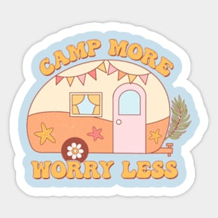 Camp More Worry Less Sticker